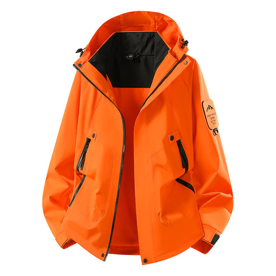 Herren Zwei-in-eins Wetterschutzjacke mit abnehmbarer Steppweste und verstellbarer Kapuze Nord Taschen