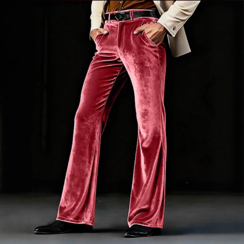 Herren Elegante und weiche Velours-Hose Nord Taschen