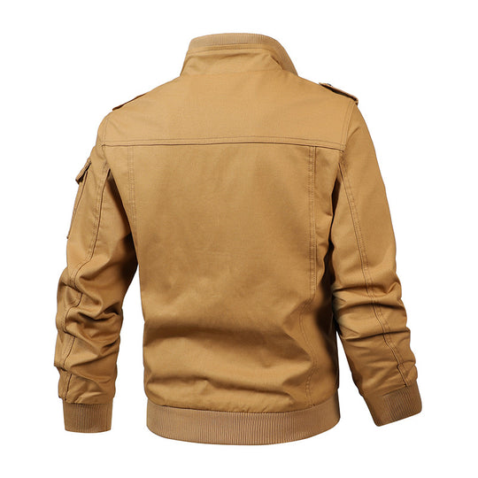 Herren Utility-Feldjacke mit Schulterklappen, mehreren Taschen und Rippbündchen Nord Taschen