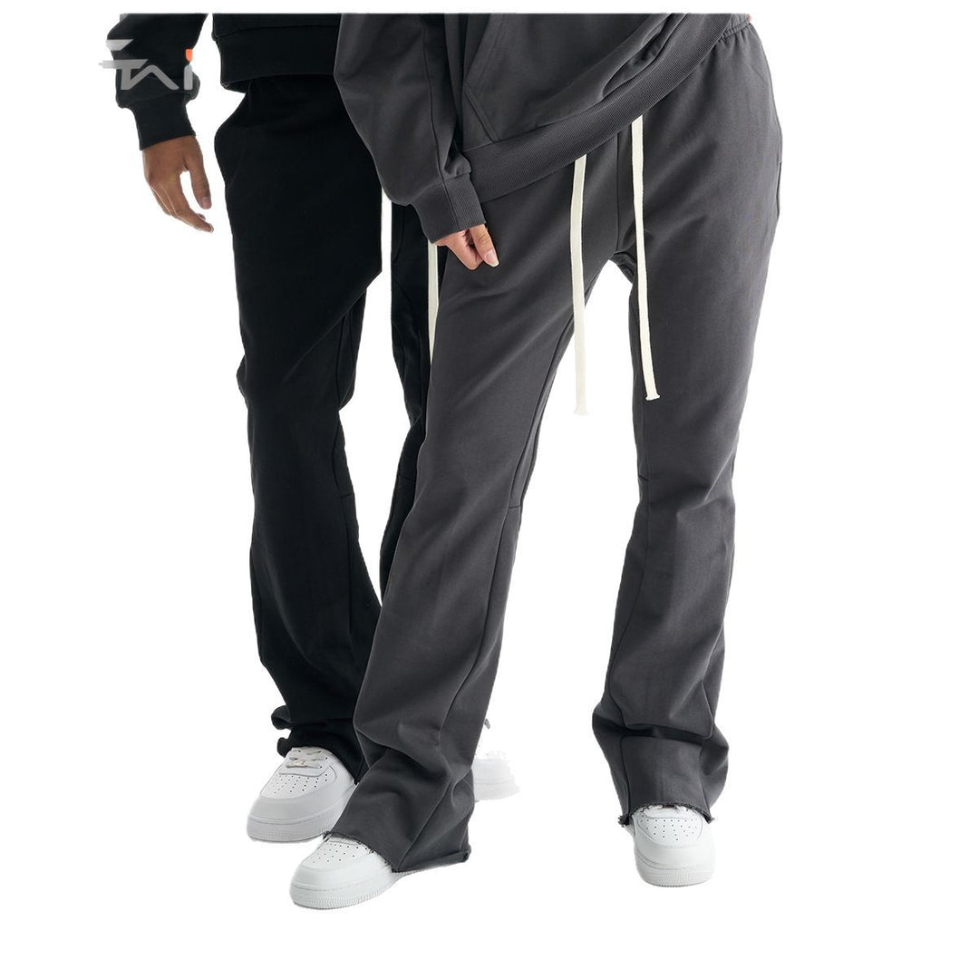 Damen Schlaghose aus French-Terry mit weitem Bein und Kordelzug Nord Taschen