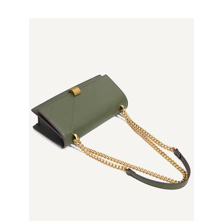 Damen Umhängetasche mit luxuriöser Steppung und goldfarbener Kette Nord Taschen