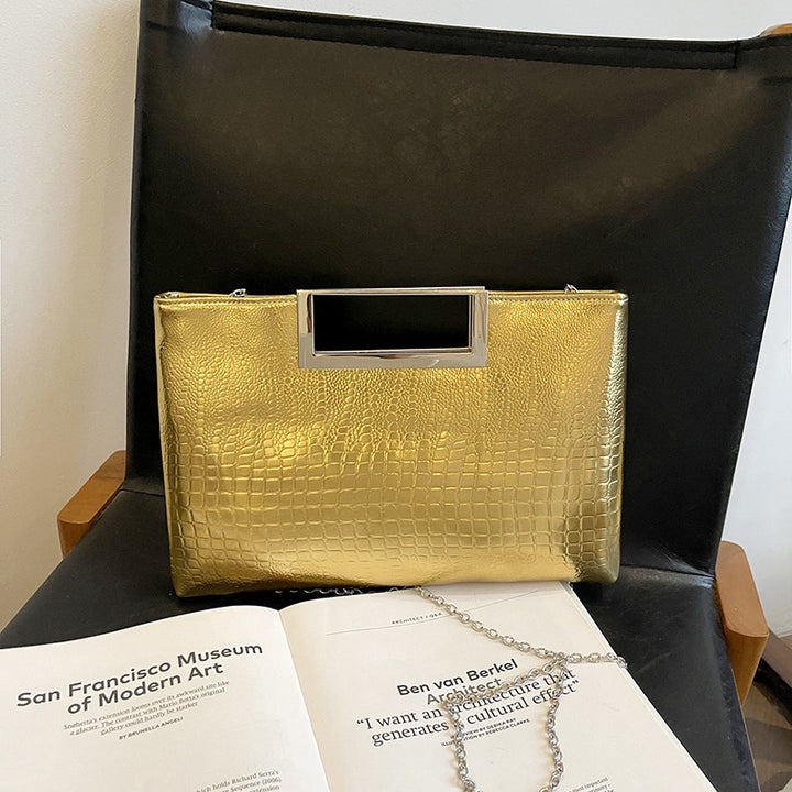 Damen elegante Clutch-Tasche im stilvollen Krokodil-Look Nord Taschen