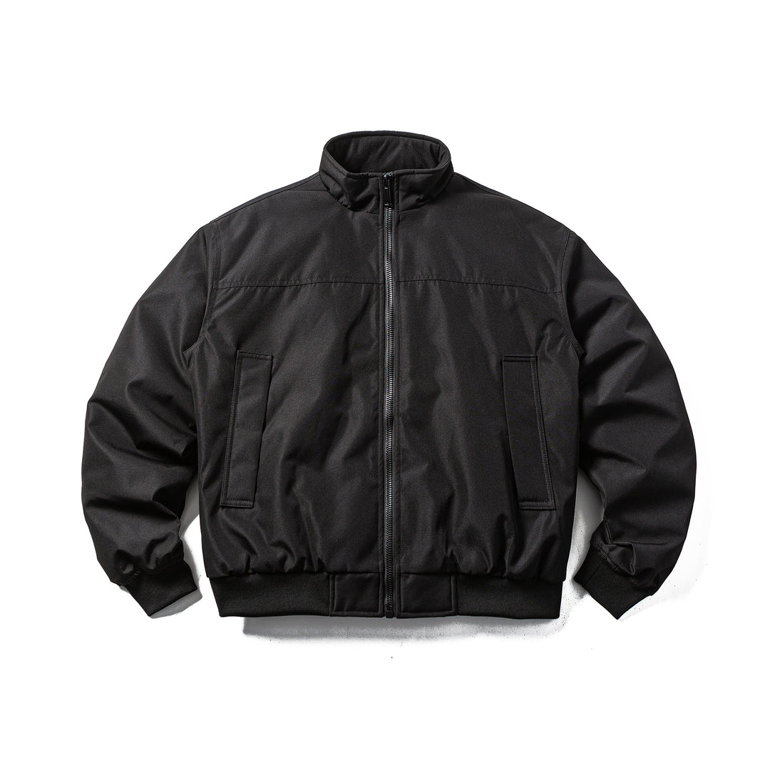 Herren Wattierte Bomberjacke im Boxy‑Cut mit hohem Stehkragen und geripptem Bund Nord Taschen