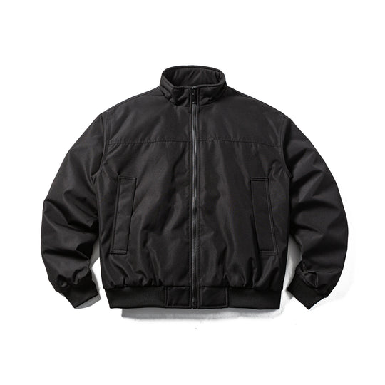Herren Wattierte Bomberjacke im Boxy‑Cut mit hohem Stehkragen und geripptem Bund Nord Taschen