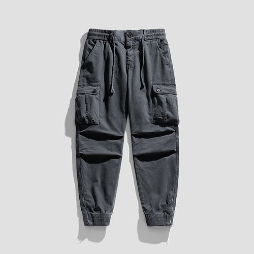 Herren Funktionale Cargohose im Joggerstil mit Tunnelzugbund, aufgesetzten Klapptaschen und Reißverschluss-Saum Nord Taschen
