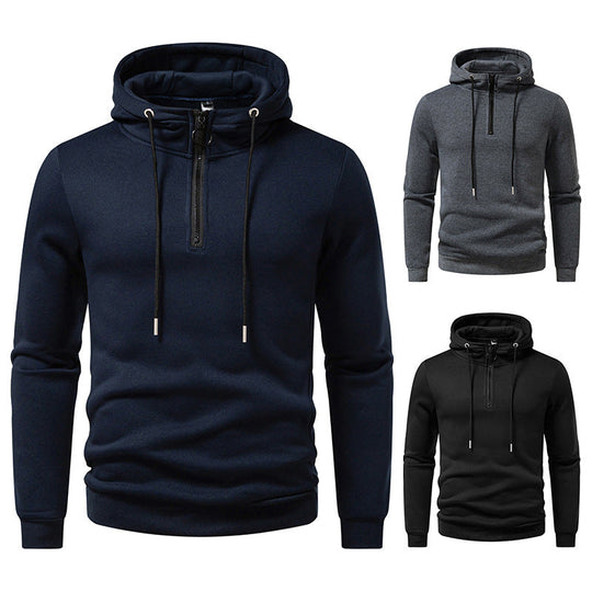 Herren Kapuzenpullover mit modernem Reißverschluss und atmungsaktivem Material Nord Taschen