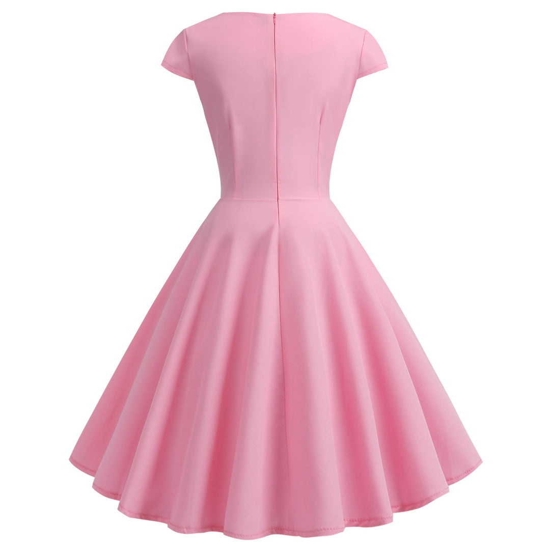 Damen A-Linien Kleid mit elegantem Taillenschnitt und schwingendem Saum