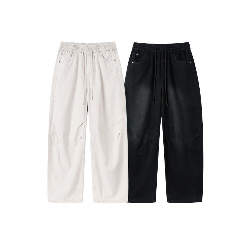 [Damen] Weite Culotte‑Hose mit hohem Elastikbund, Tunnelzug und Eingrifftaschen Nord Taschen