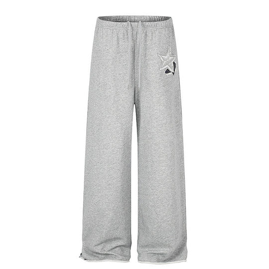 Damen Extraweite Palazzo-Sweathose mit Komfortbund, Kordelzug und Stern-Applikation Nord Taschen