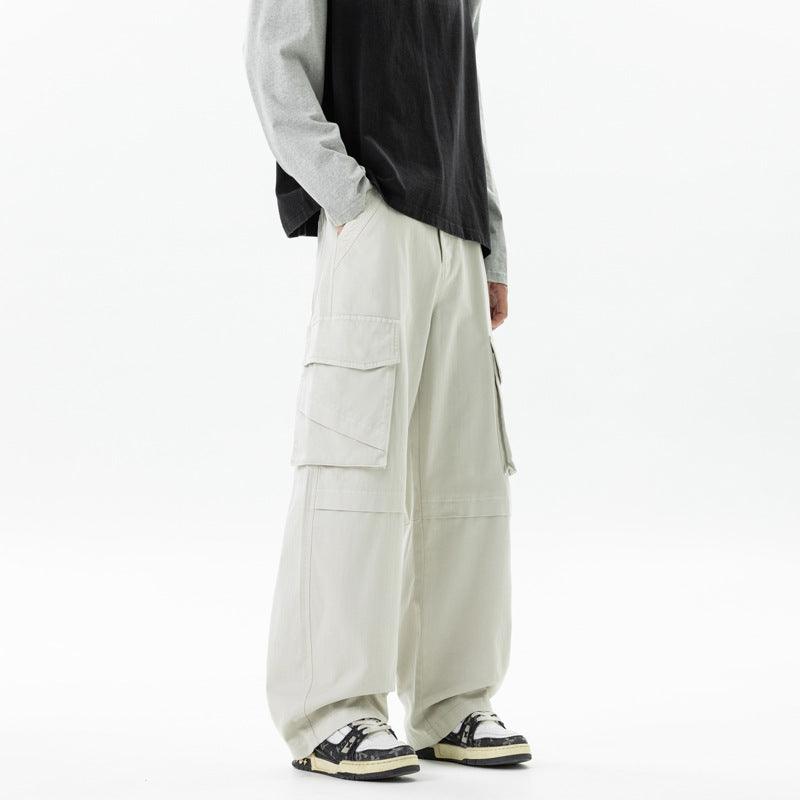 Damen weite Cargo-Hose mit hoher Taille und Multifunktions-Taschen Nord Taschen