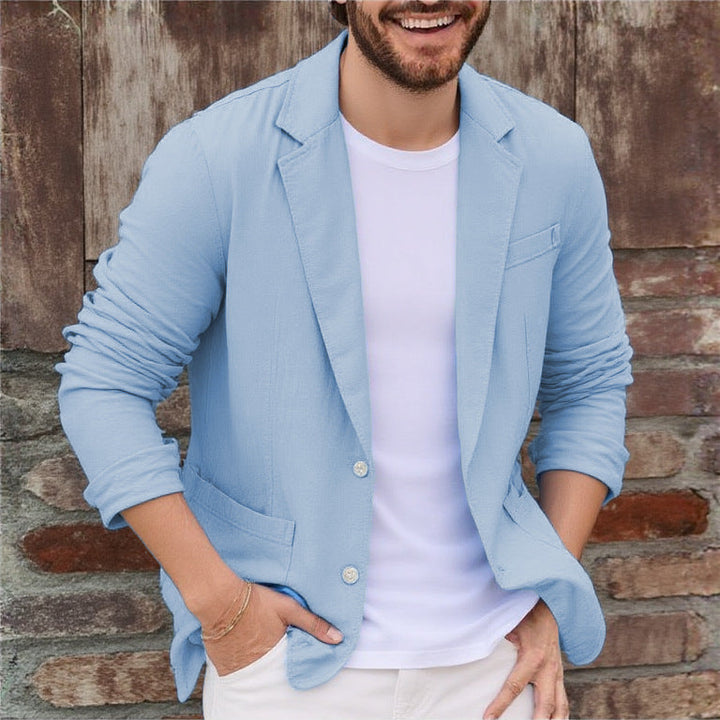 Herren Jersey Sakko leger mit Taschen