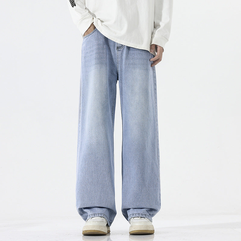 Herren Extraweite Baggy-Jeans mit extra langer Saumkante und dezenter Repair-Optik Nord Taschen