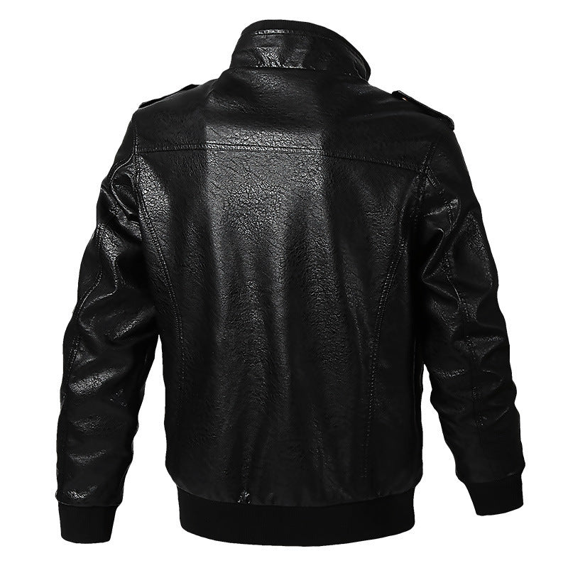 Herren Military-inspirierter Aviator-Blouson mit Schulterepauletten und Pattentaschen Nord Taschen