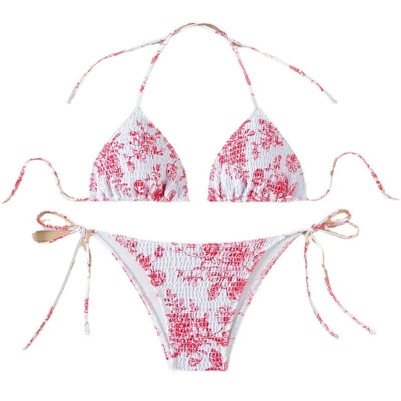 Damen Triangel-Bikini-Set mit floralem Muster und verstellbaren Trägern Nord Taschen