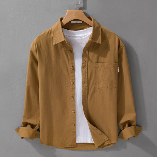 Herren Leichtes Baumwoll-Overshirt mit Brusttasche und Relaxed‑Fit Nord Taschen