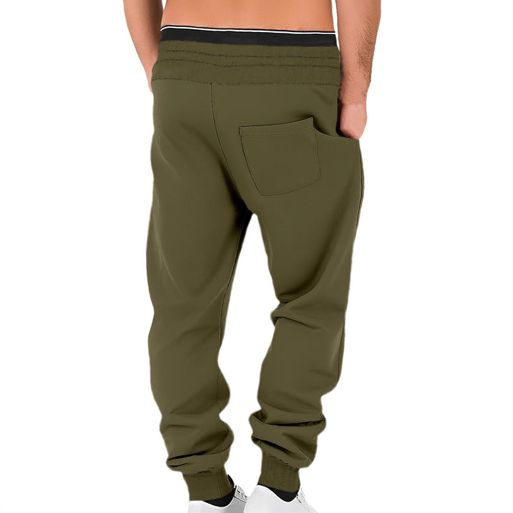 Herren nan komfortable Jogginghose aus hochwertiger Baumwollmischung mit elastischem Bund Kordelzug und Bündchen
