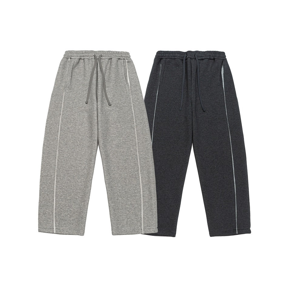 Damen Relaxed-Fit Culotte-Sweathose mit hohem Gummibund und Kontrastpaspel Nord Taschen