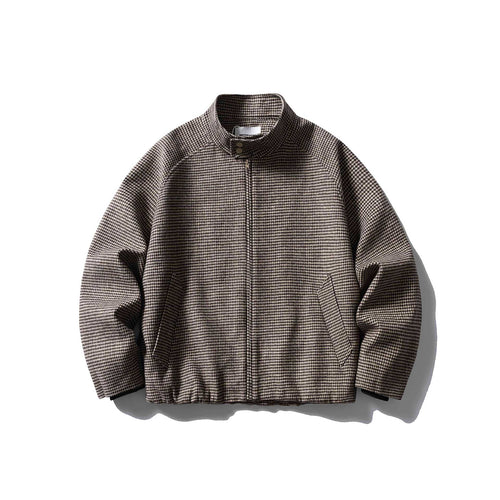 Unisex Kurz geschnittene strukturierte Blousonjacke mit Stehkragen und Reißverschluss Nord Taschen