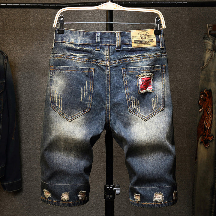 Herren lässige Denim-Shorts im modischen Destroyed-Look