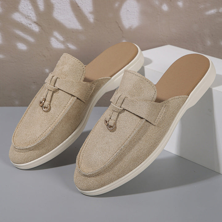 Damen Mokassin-Pantoletten mit elegantem Design und hochwertiger Oberflächenstruktur