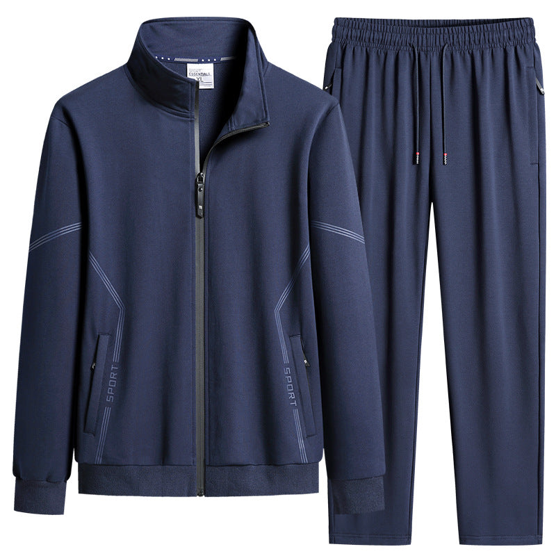 Men's  performance zip-front track jacket and tapered jogger set Nord Taschen