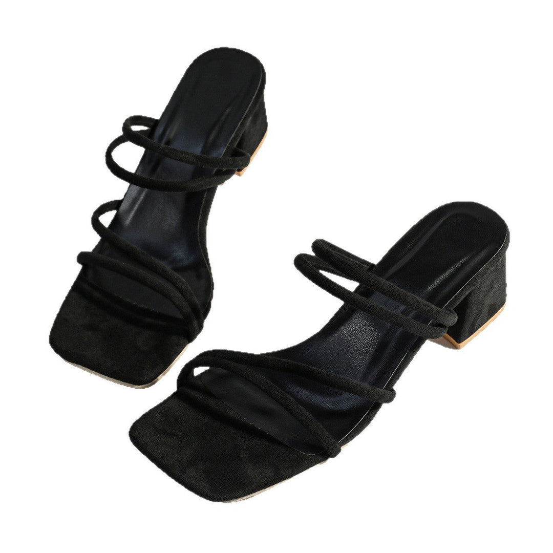 Damen Elegante Sandalen mit geschmackvollem Blockabsatz und verstellbaren Riemen