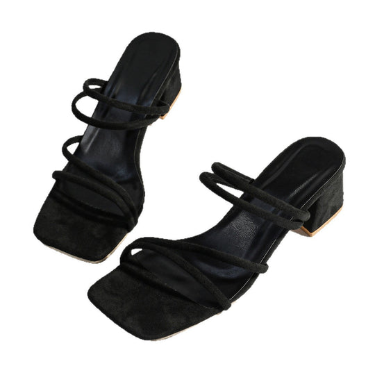 Damen Elegante Sandalen mit geschmackvollem Blockabsatz und verstellbaren Riemen