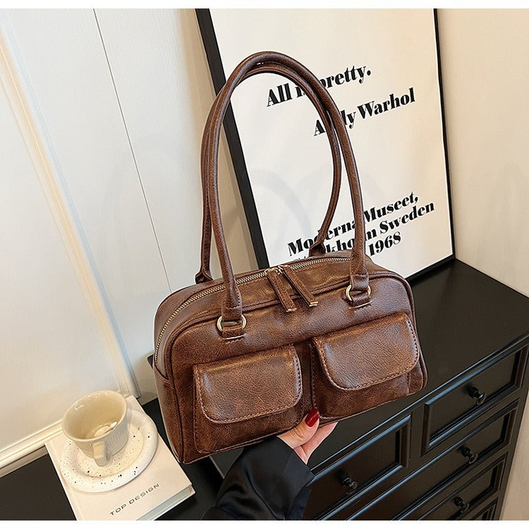 Damen stilvolle Handtasche mit praktischen Außentaschen Nord Taschen