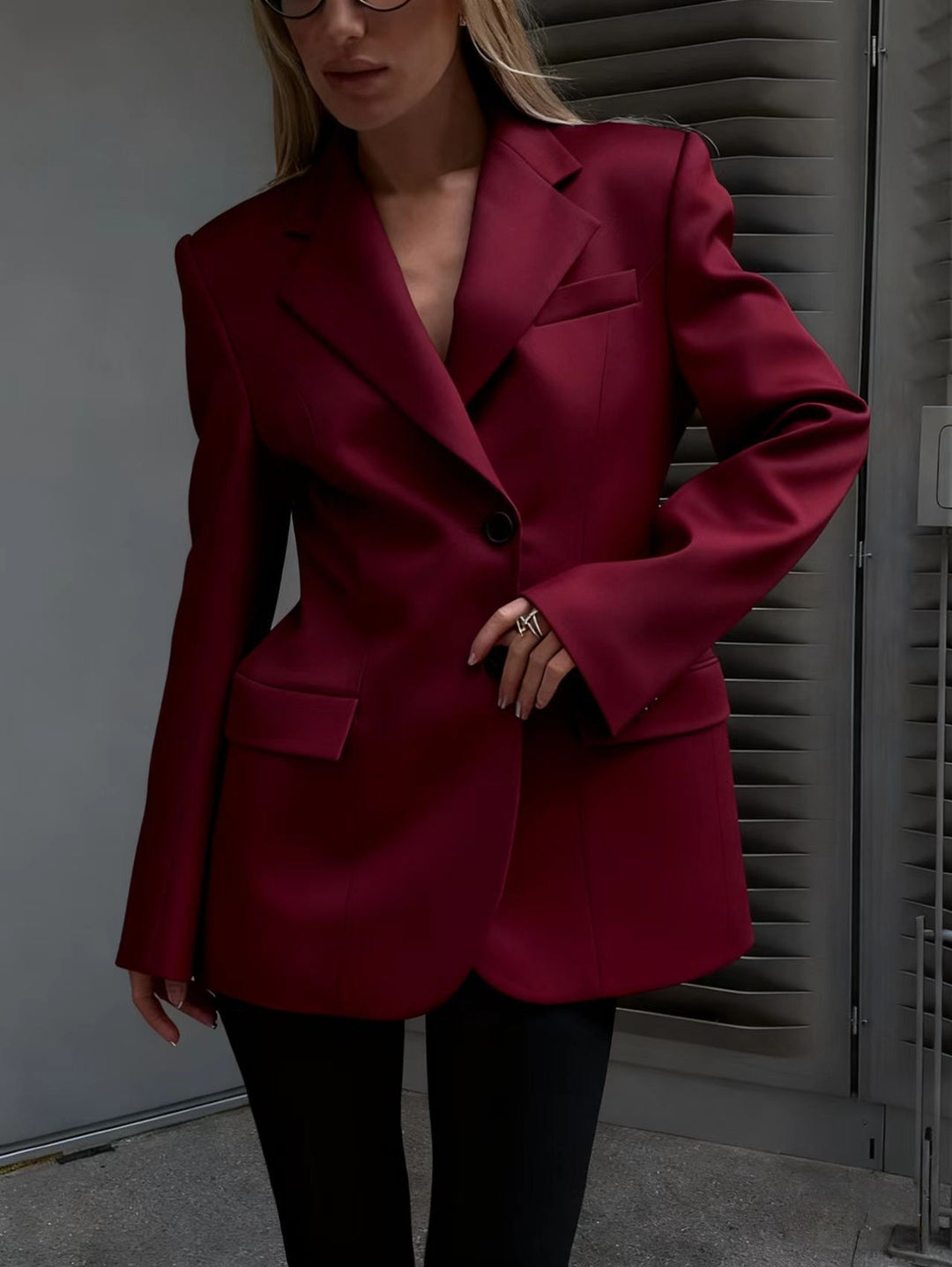 Damen Stilvoller Oversize-Blazer Nord Taschen