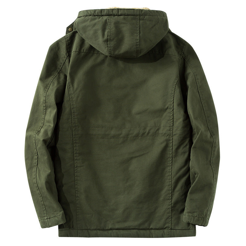 Herren Outdoor-Parka im Field-Style mit Teddyfutter und Utility-Taschen Nord Taschen