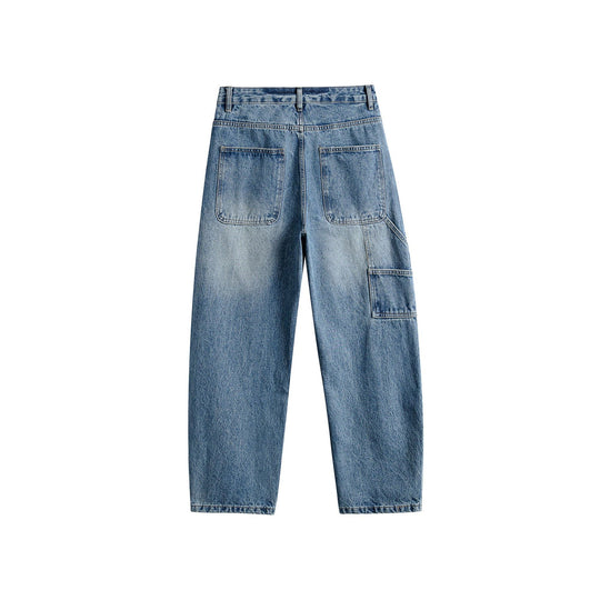 Damen Jeanshose mit kontrastierenden Knie‑Panels und ausgefransten Nähten Nord Taschen