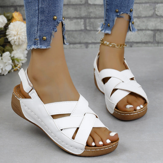 Damen Bequeme Riemchensandalen mit anatomischer Fußbetten- und Luftpolster-Wirkung