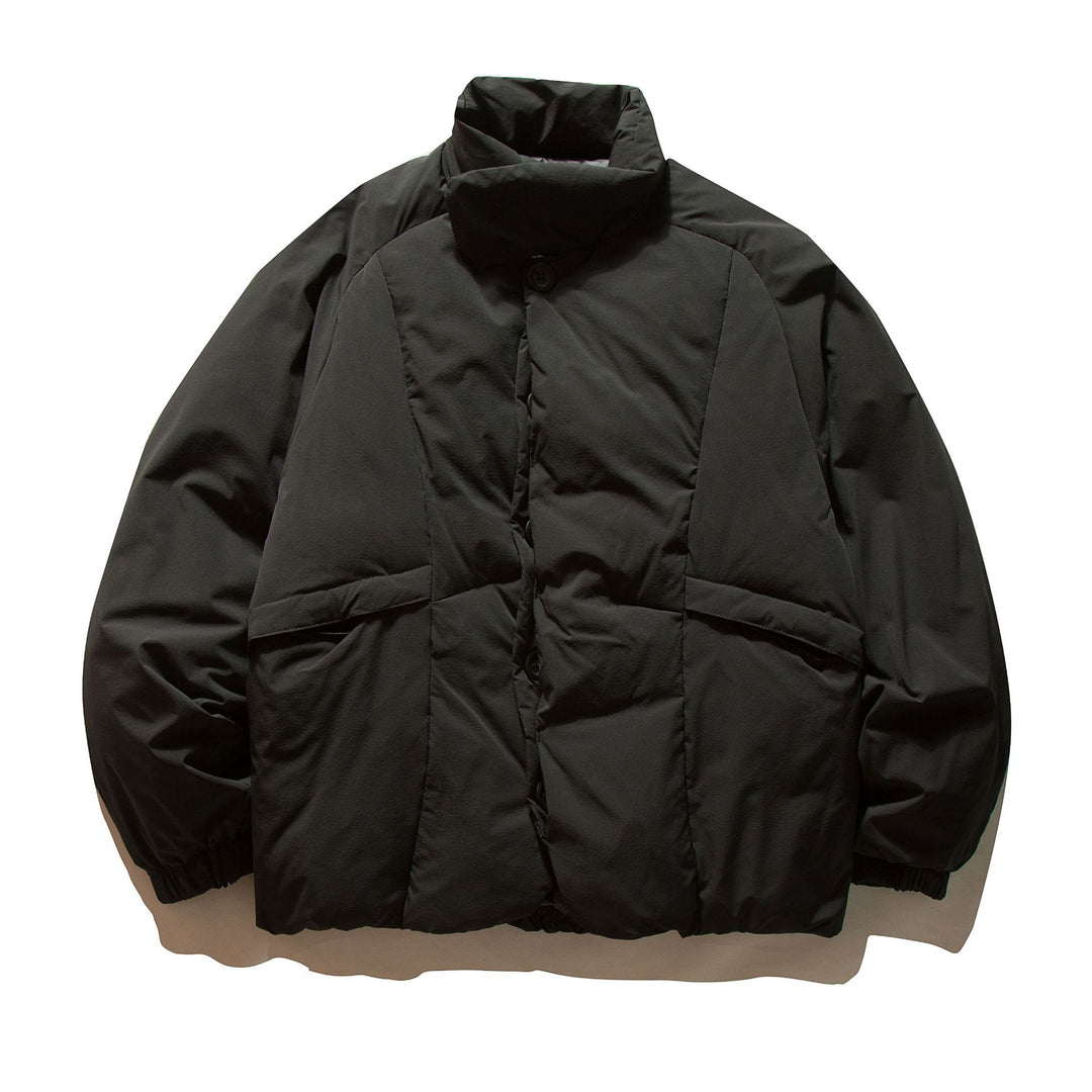 Herren Boxy Thermo-Pufferjacke mit überlappendem Stehkragen und aufgesetzten Klappentaschen Nord Taschen