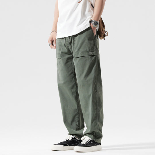 Herren Baggy-Cargo-Hose im Workwear-Look mit elastischem Kordelbund, aufgesetzten Klapptaschen und verstärkten Nähten Nord Taschen