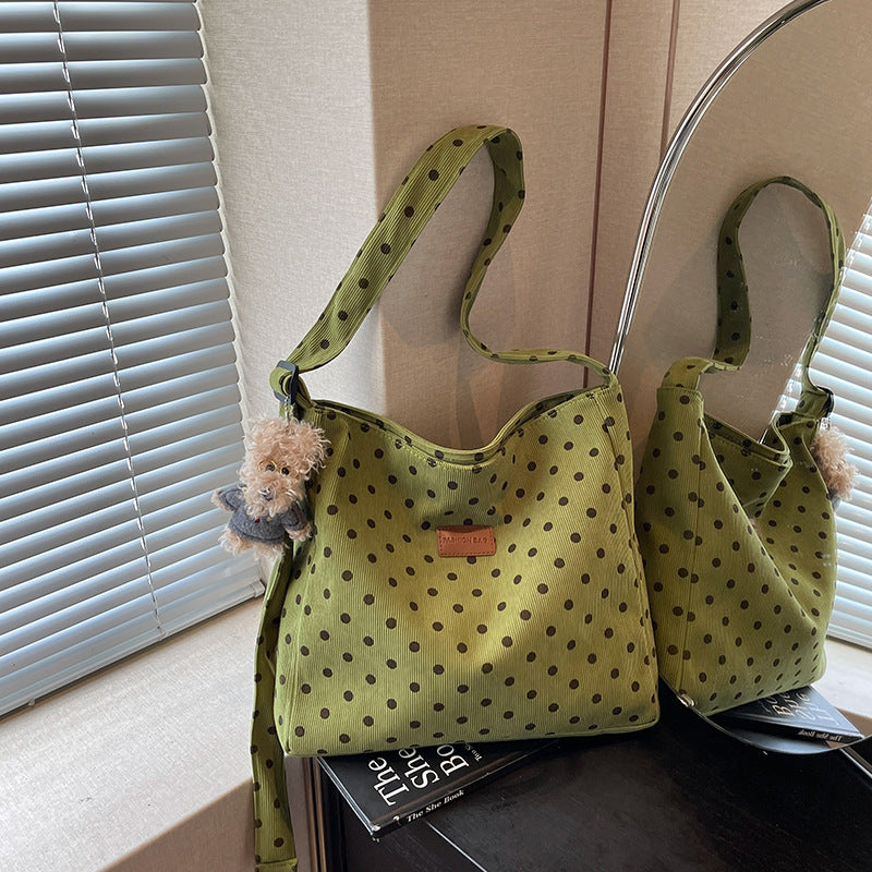 Damen praktische Beutel-Tasche mit modischem Punktedesign Nord Taschen