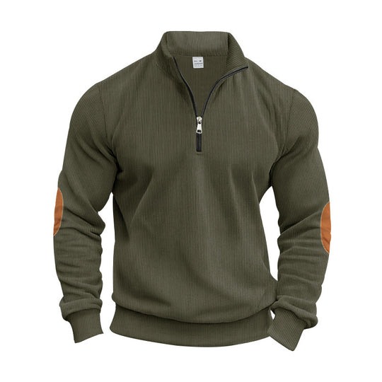 Herren Sportlicher Pullover mit Stehkragen und Reißverschluss Nord Taschen