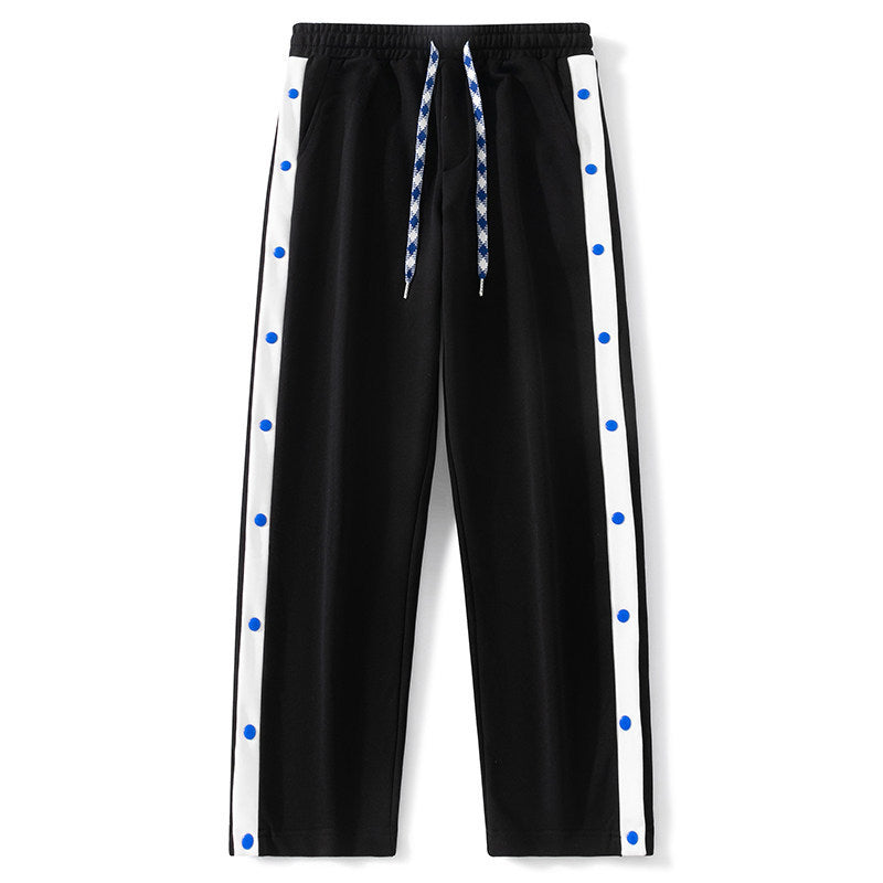 Herren Jogginghose mit Druckknopf-Seitenstreifen, elastischem Bund & Kordelzug Nord Taschen
