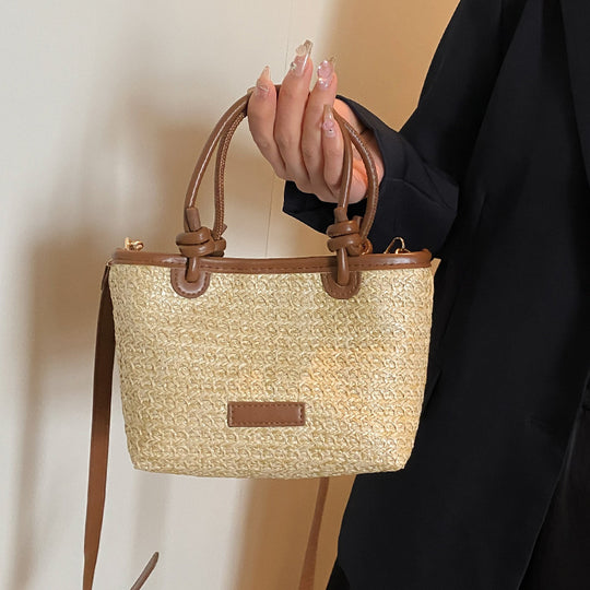 Damen Handtasche mit geflochtenem Design und abnehmbaren Schulterriemen Nord Taschen