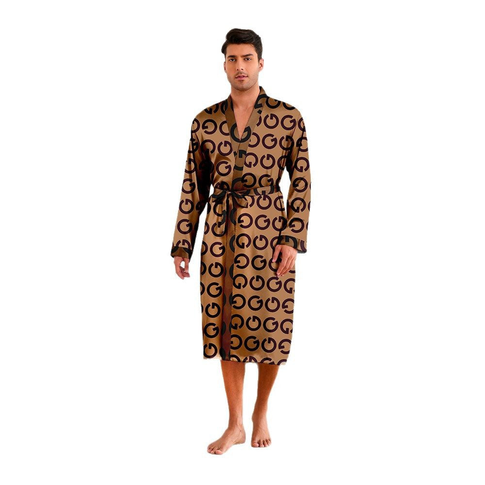 Herren Kimono mit modernem Muster und Gürtel – Nord Taschen