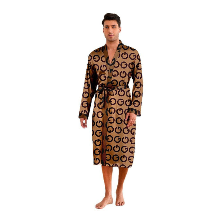 Herren Kimono mit modernem Muster und Gürtel – Nord Taschen