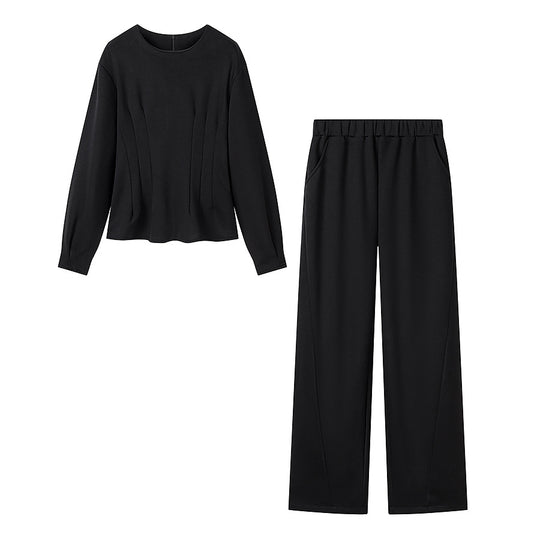 Damen Zweiteiliges Komfort-Lounge-Set mit Langarmshirt und weiter Jogginghose Nord Taschen