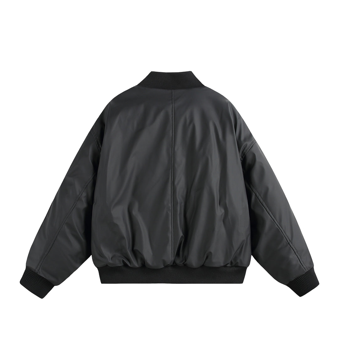 Unisex Kurz geschnittene Oversize-Pufferjacke mit Utility-Ärmeltasche und Rippenbündchen Nord Taschen