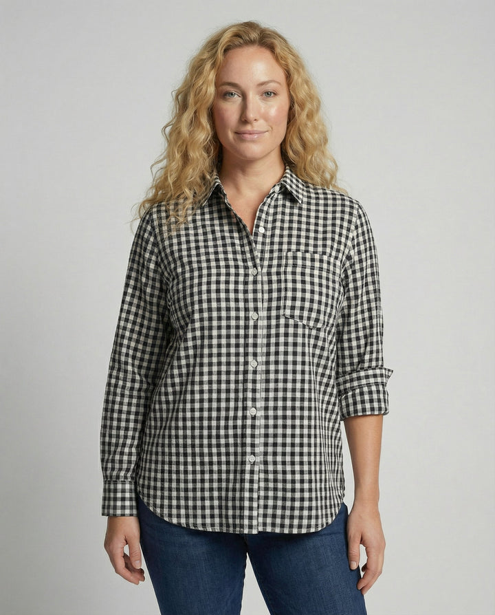 Damen Kariertes Hemd Oversize