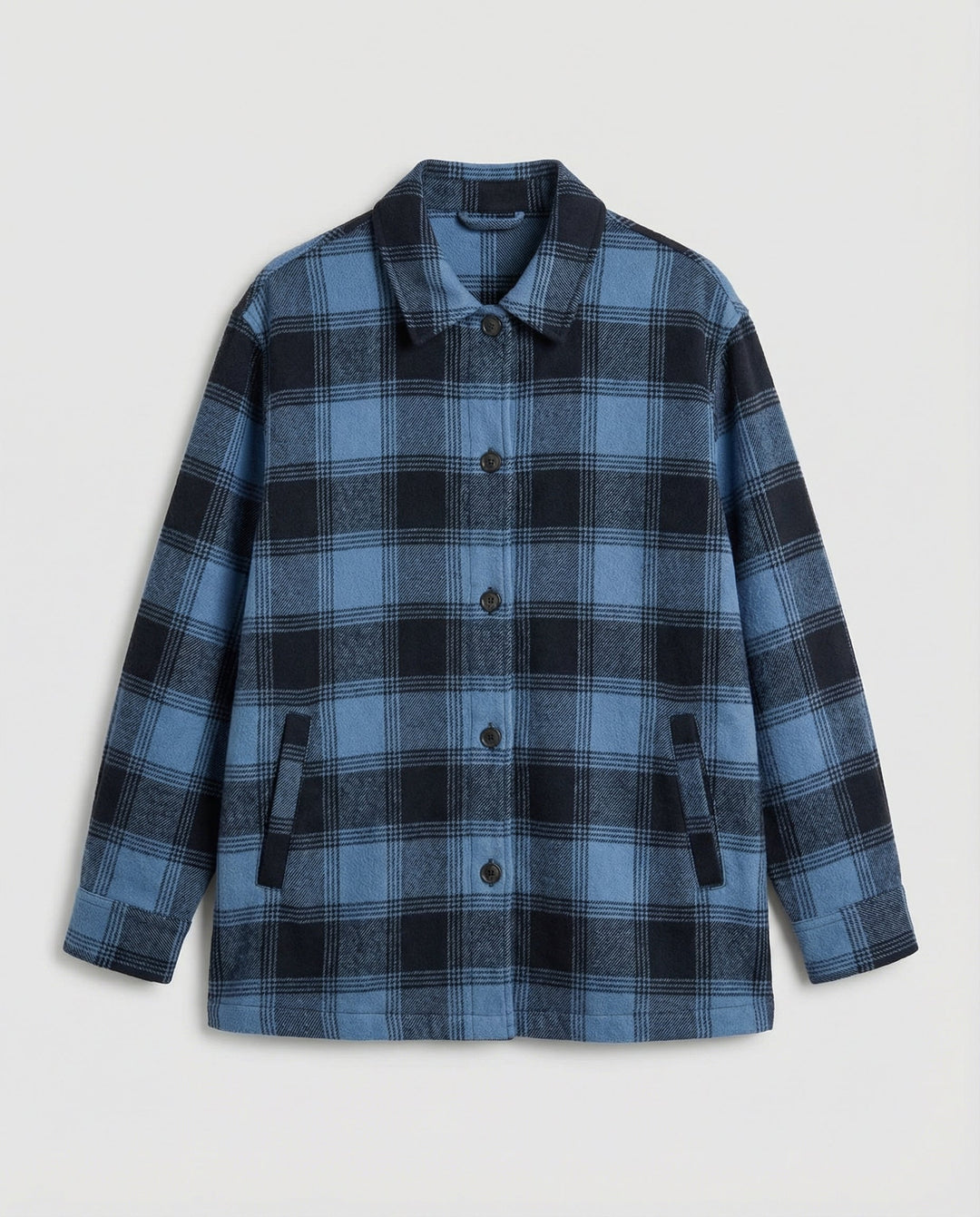 Lässige Damen Karo-Longbluse