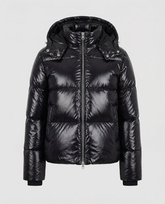 Damen Puffy Jacke Kapuze