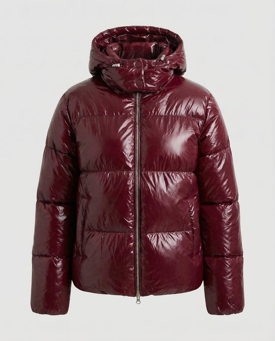 Damen Puffy Jacke Kapuze