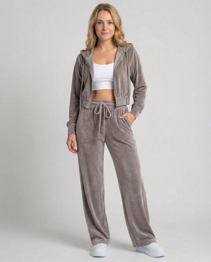 Minimalistischer Damen Fleece Zweiteiler