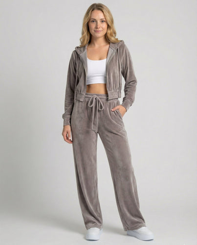 Minimalistischer Damen Fleece Zweiteiler