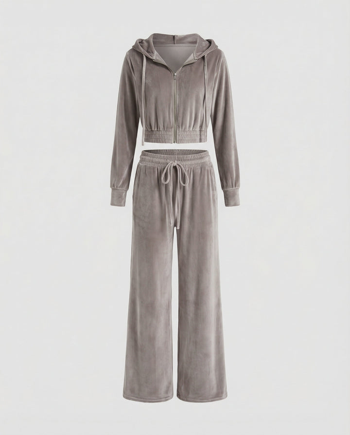 Minimalistischer Damen Fleece Zweiteiler