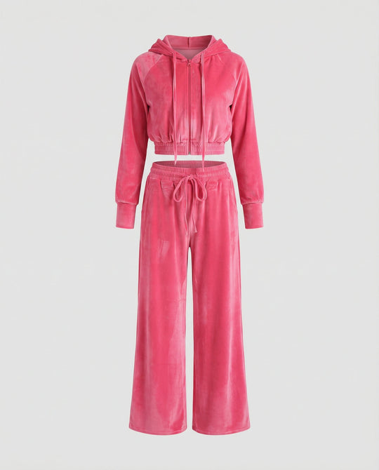 Minimalistischer Damen Fleece Zweiteiler